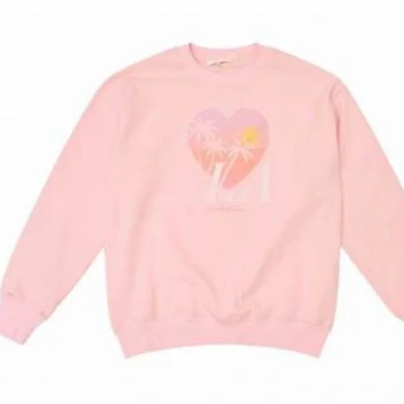 NWT LoveShackFancy Blush Pink Sweatshirt - Picture 4 of 10